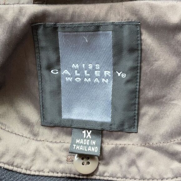 Miss Gallery Women 1X Black Coat Removable Lining Hood Jacket Polyester - Picture 4 of 11